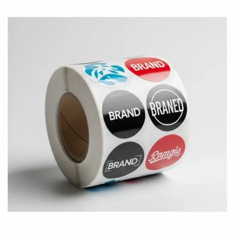 Custom sticker sheet with branded designs