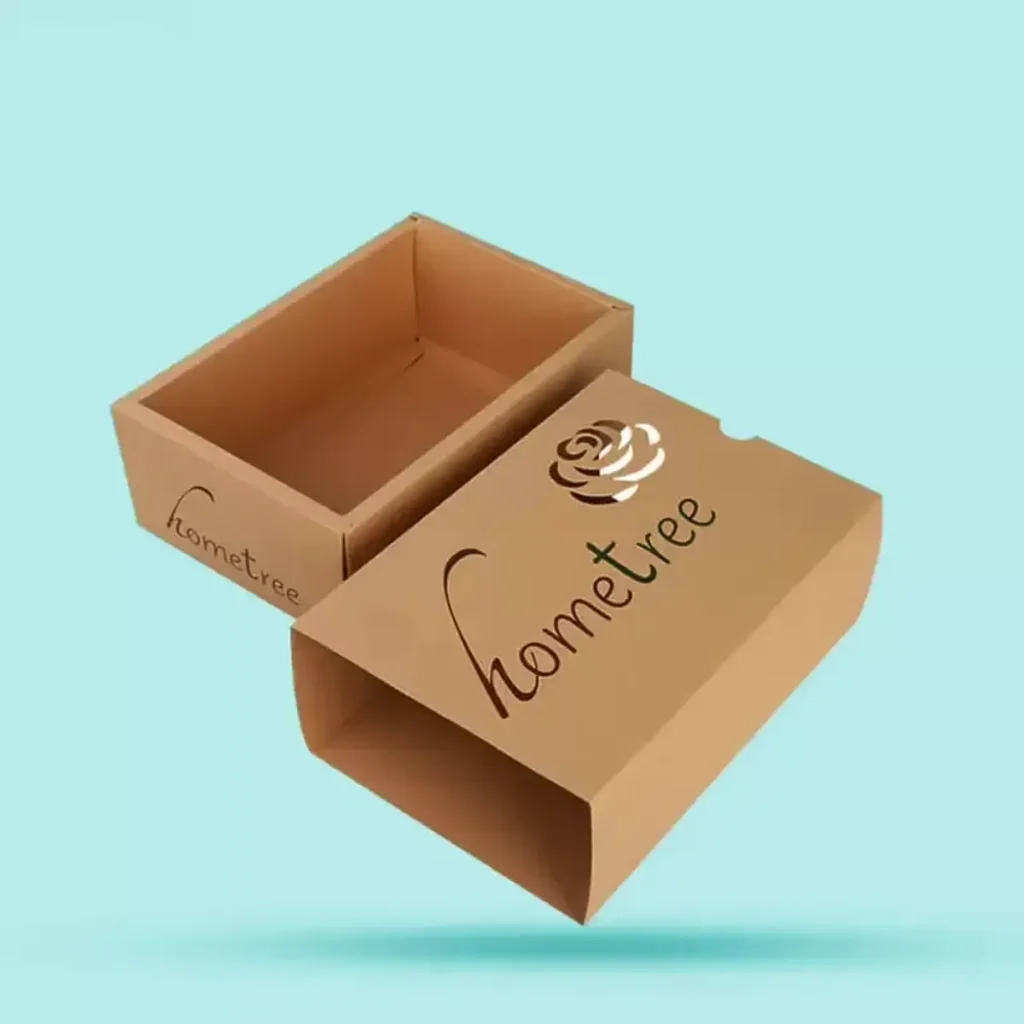 Ecofriendly kraft boxes, front view