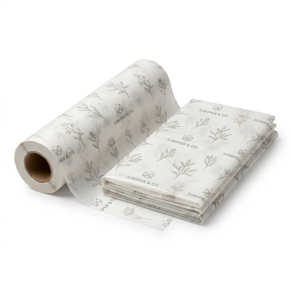 Custom wax paper, printed sheet