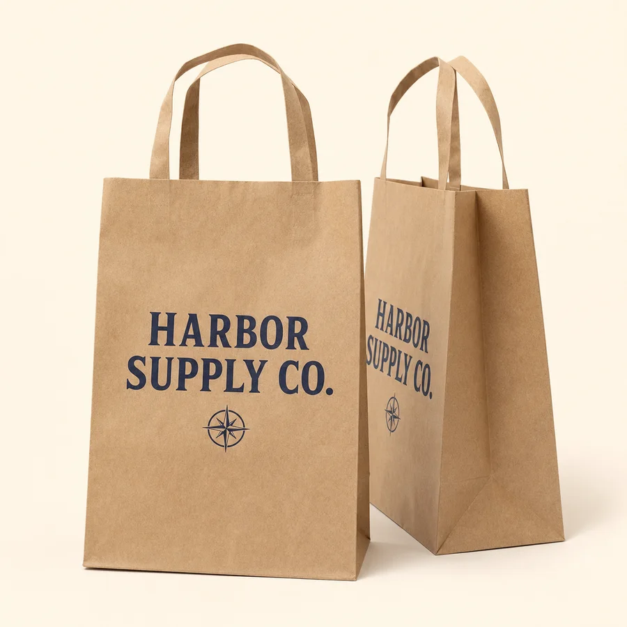 Custom basic tote bag, front view